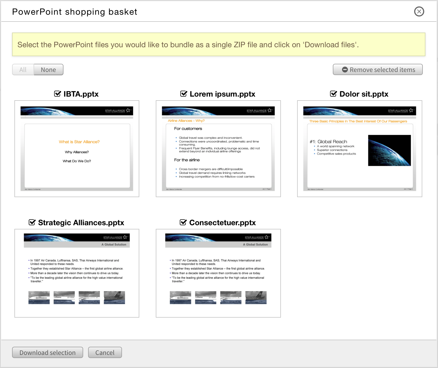 Slide Bank sidebar